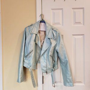 Forever 21 Moto Jacket - Mint/Aqua